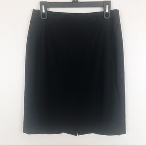 Ann Taylor Black Wool Pencil Skirt Size 6